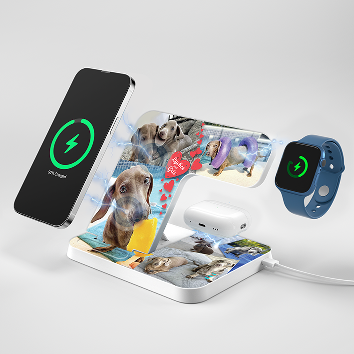 Wireless Charging Station Customized with Photo | Make The Great Gift!