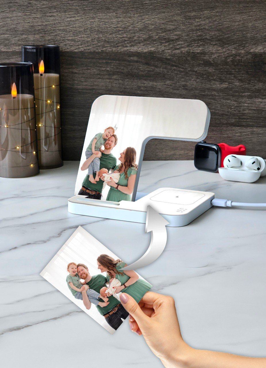 Wireless Charging Station Customized with Photo | Make The Great Gift!