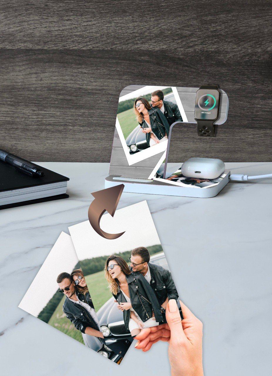 Wireless Charging Station Customized with Photo | Make The Great Gift!